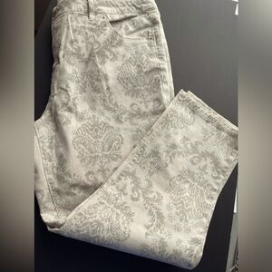 Sz16 cotton stretch demask grey on grey jeans Jessica